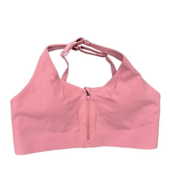 Athleta | Empower II Daily A-C Sports Bra Front Zip Pink | L NWOT - Picture 2 of 6